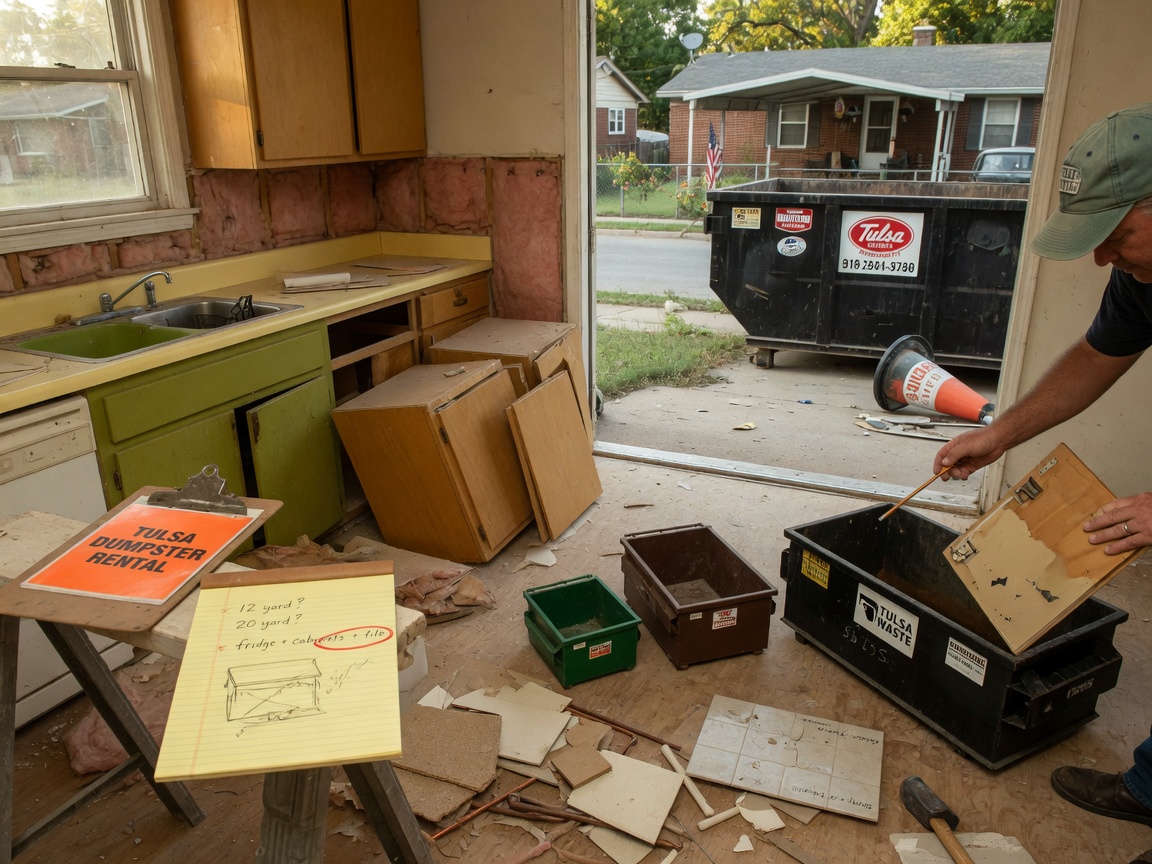 How to Choose Dumpster Size for a Tulsa Kitchen Remodel